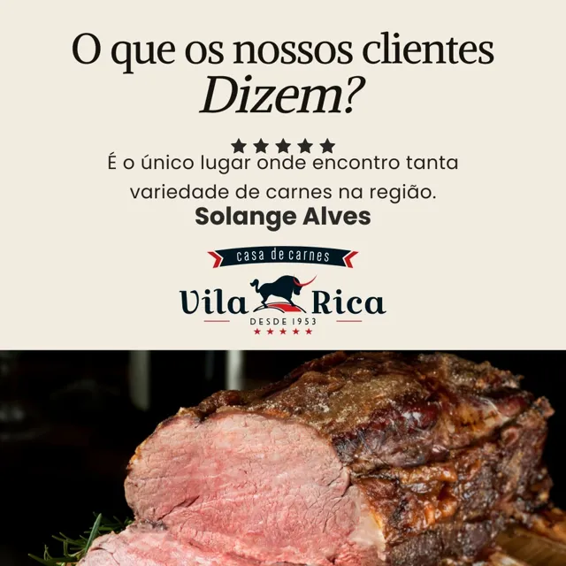 Depoimento de cliente e costela assada